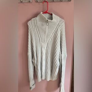 Venus Quarter Zip Sweater in 2X (Heathered Blue)